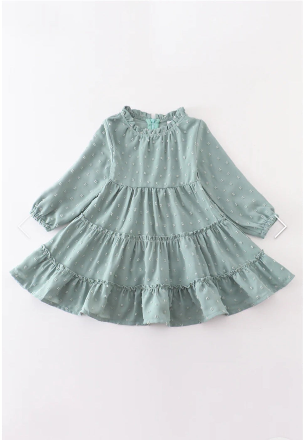 Green Dot Ruffle Dress