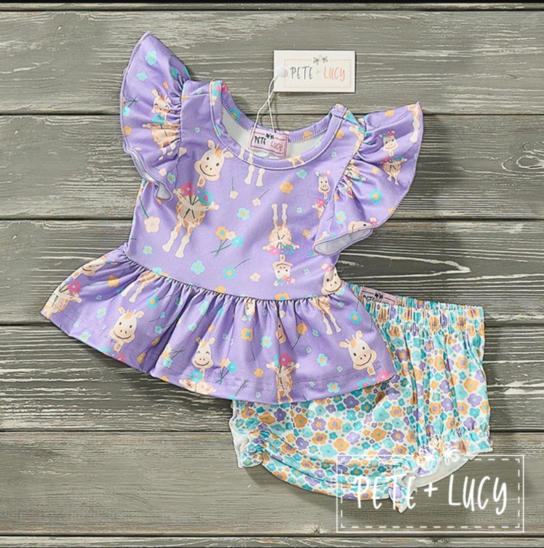 Gracie's Giraffes Bummie Set