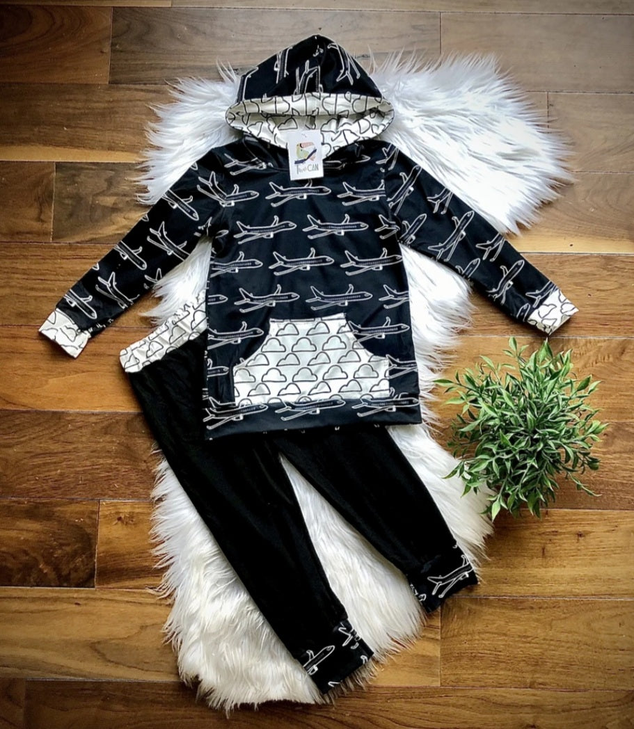 Airplane Travel Jogger Set by TwoCan