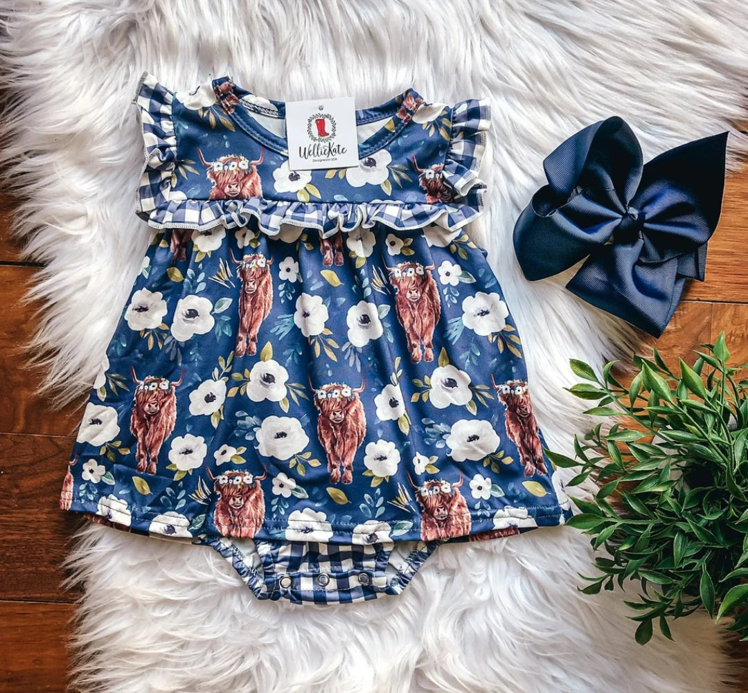 Sweet Highland Cows Romper