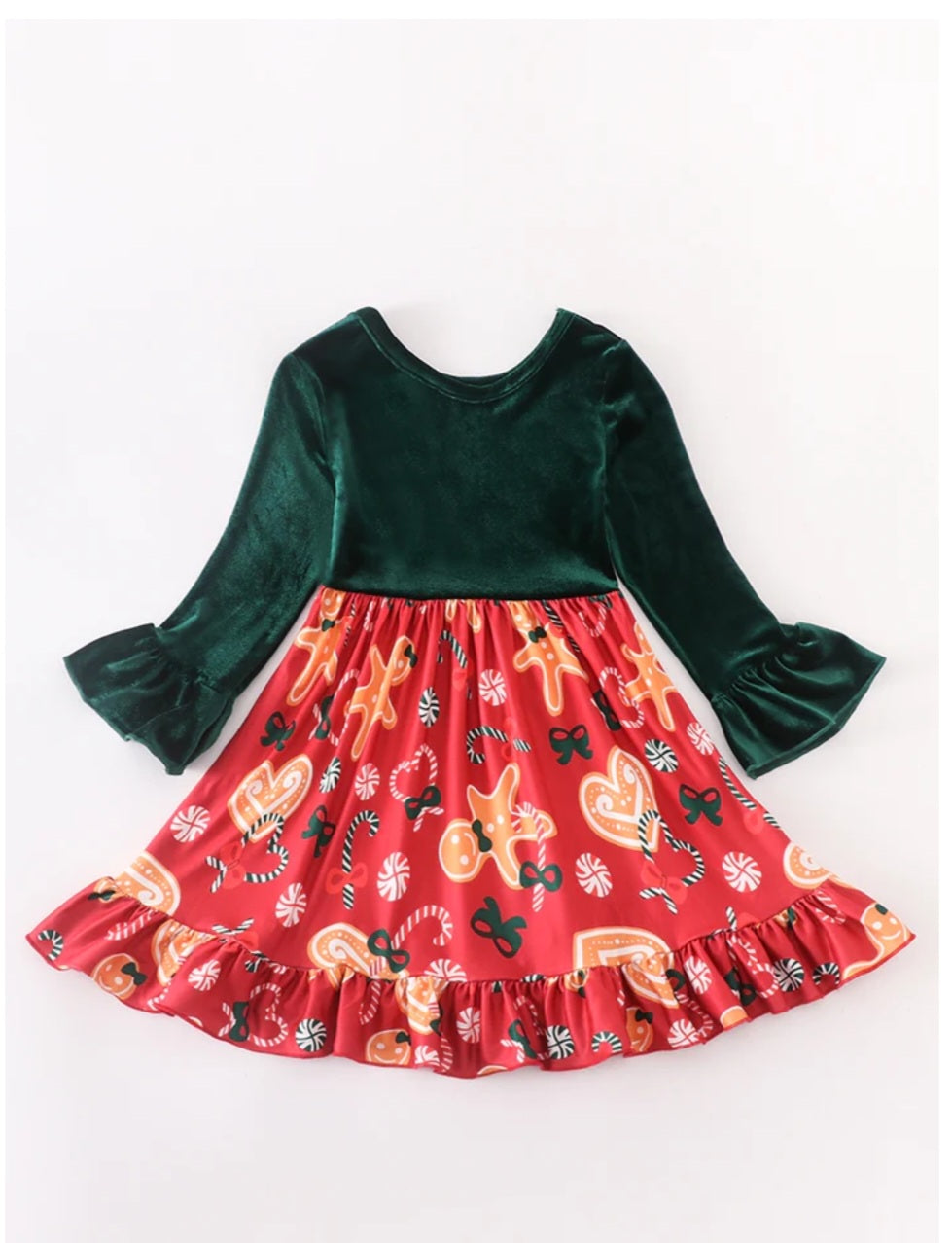 Forest Gingerbread Velvet Dress