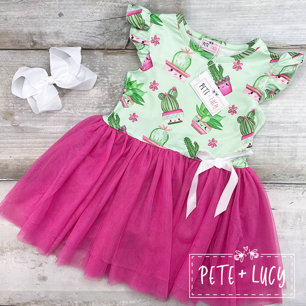Sweet Succulents Tutu Dress