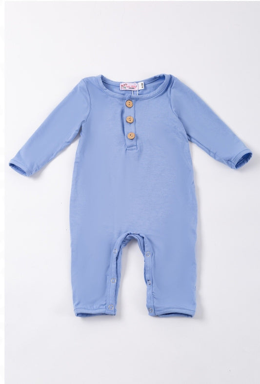 Steel Blue Bamboo Romper
