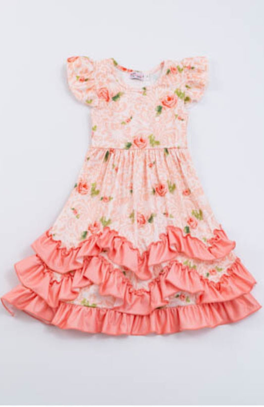 Peach Paisley Maxi Dress