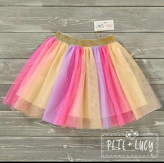 Tu Tu Good: Multi-Colored Tulle Skirt