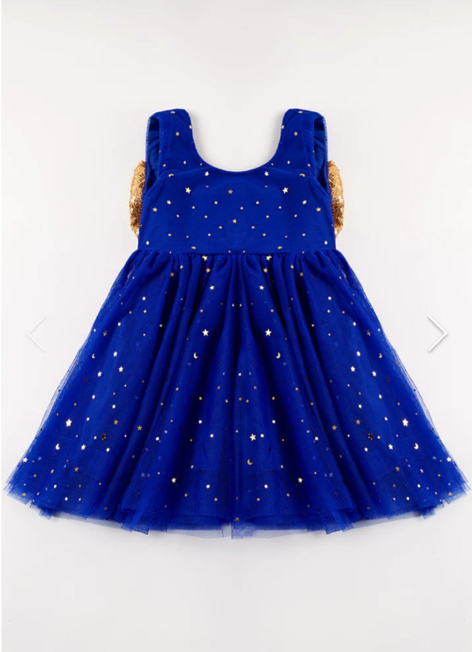 Blue Sequin Bow Dress