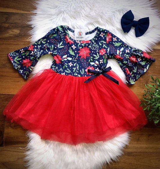 Posh Poinsetta Tulle Dress by Wellie Kate
