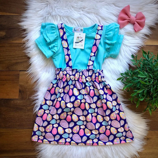 Easter Egg Suspender Dress