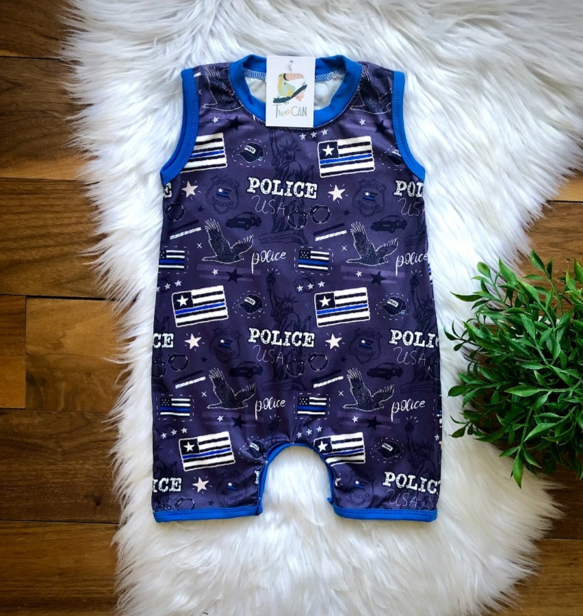 Back The Blue Infant Romper