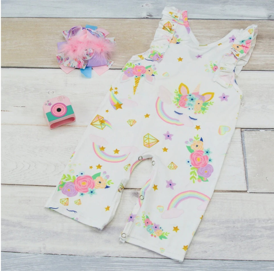 Rainbow Unicorn Romper