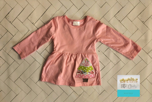 Pink Christmas Tree Tee