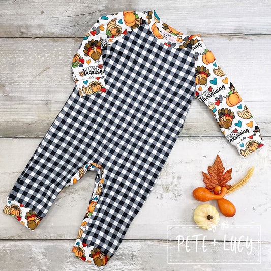 Fun Thanksgiving Infant Romper