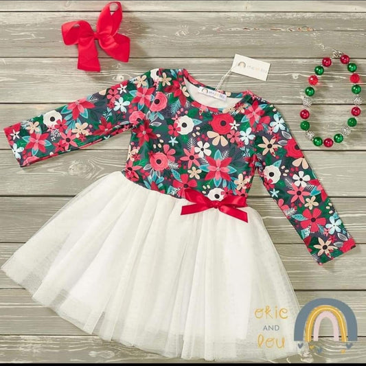 Happy Poinsettia Tulle Dress